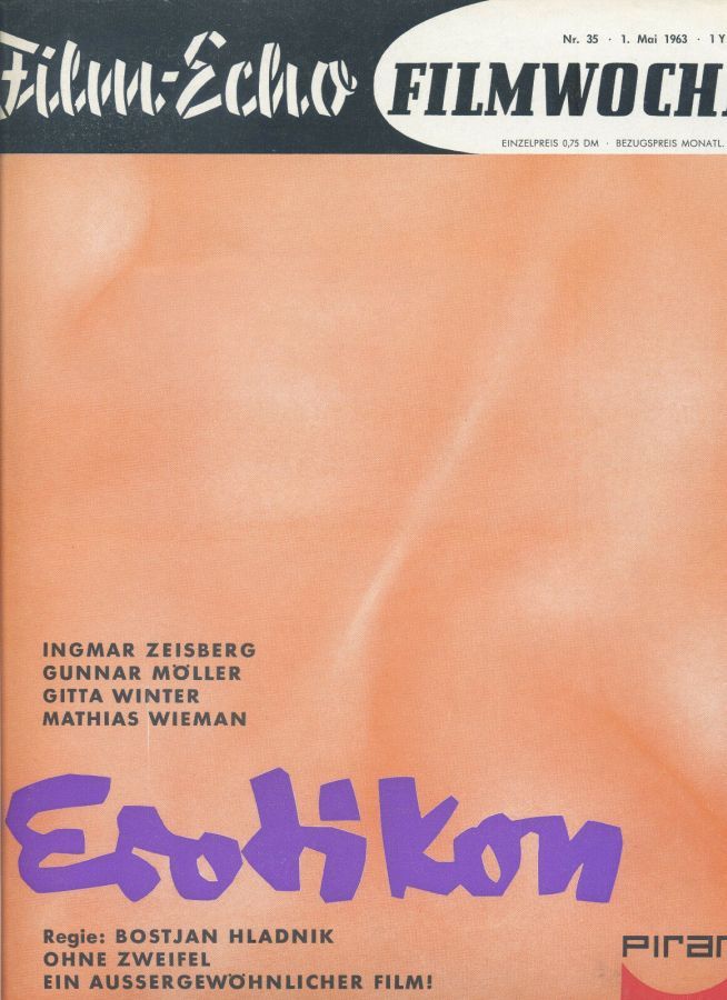 FILM-ECHO FILMWOCHE magazine side cover Issue 35 1 May 1963