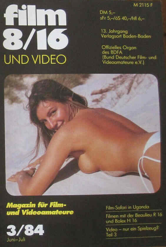 FILM 8/16 UND VIDEO magazine side cover Issue 3  June/July 1984