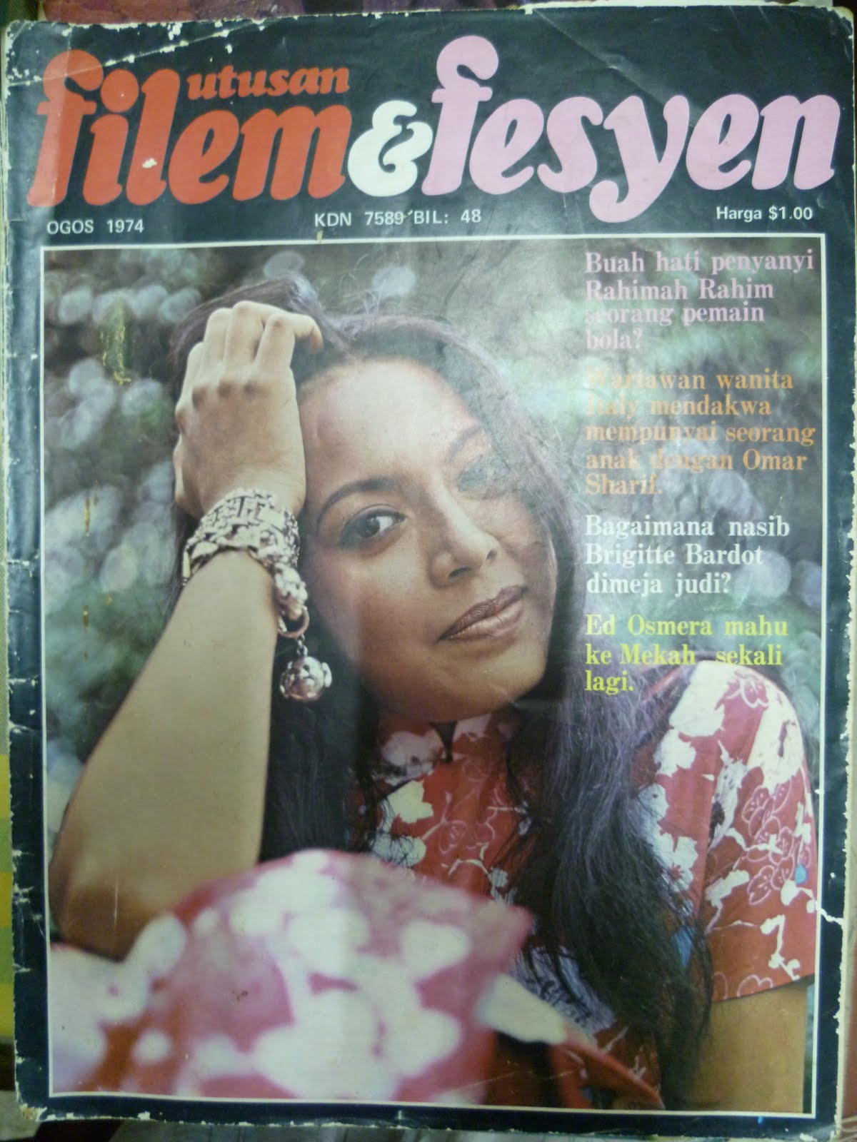 FILEM AND FESYEN magazine side cover Issue 48 August 1974