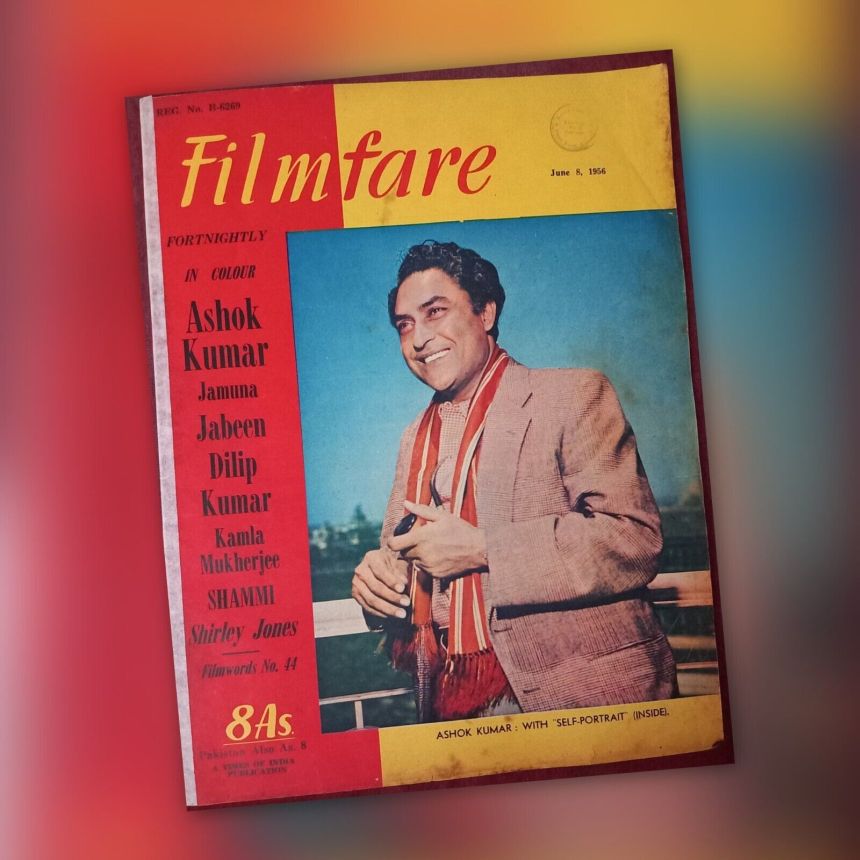 FILMFARE magazine side cover 8 June 1956