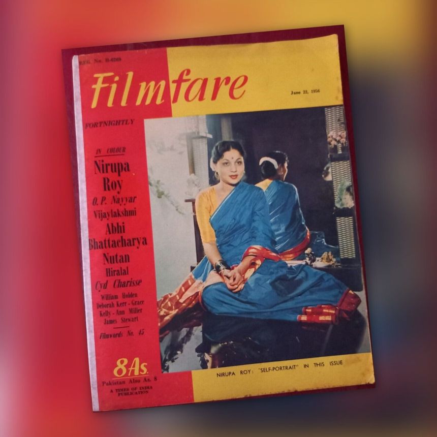 FILMFARE magazine side cover 22 June 1956