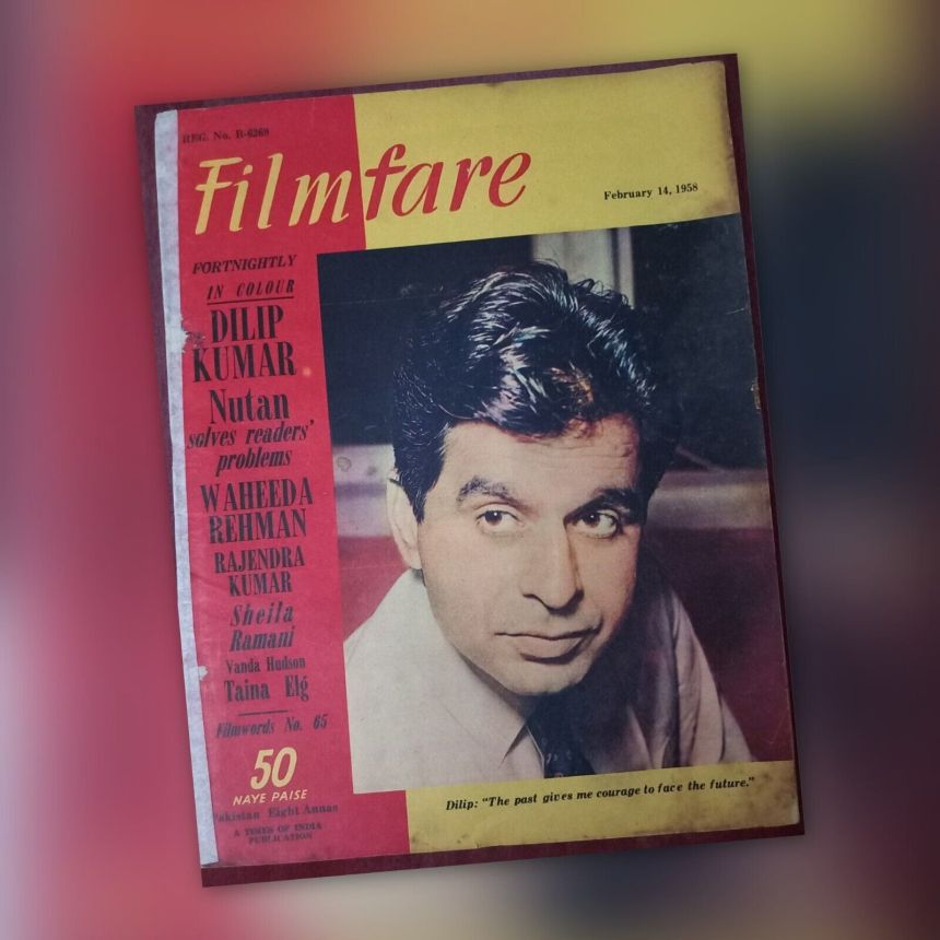 FILMFARE magazine side cover 14 February 1958