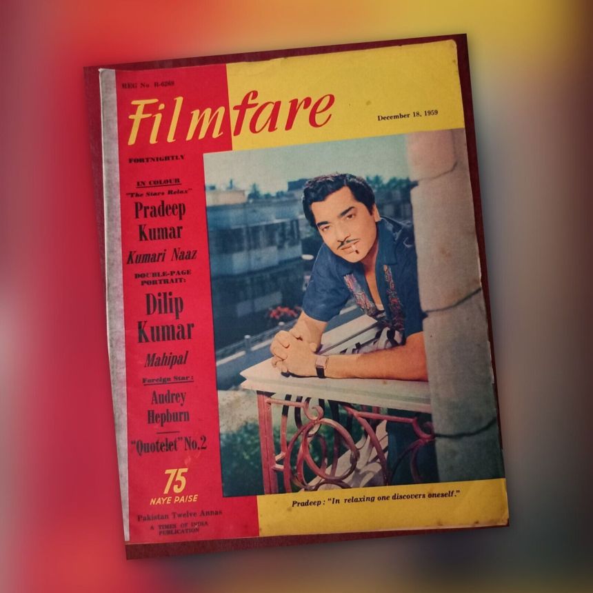 FILMFARE magazine side cover 18 December 1959