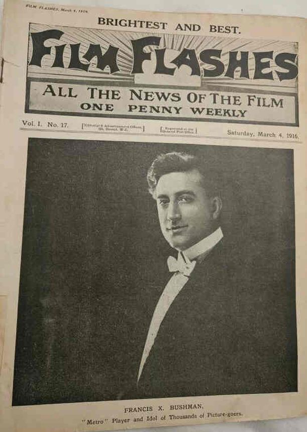 FILM FLASHES magazine side cover Issue 17 4 March 1916