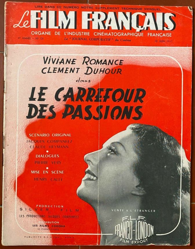 FILM FRANCAIS | LE magazine side cover Issue 131 13 June 1947