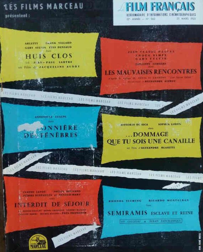 FILM FRANCAIS | LE magazine side cover Issue 562 25 March 1955
