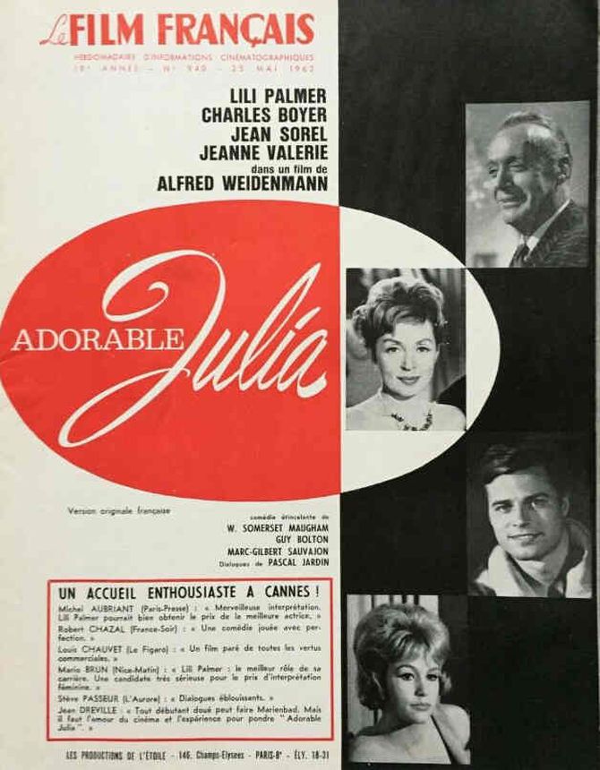 FILM FRANCAIS | LE magazine side cover Issue 940 25 May 1962