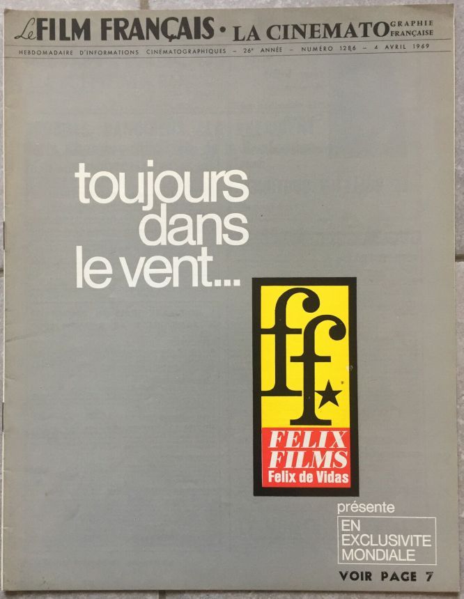 FILM FRANCAIS | LE magazine side cover Issue 1286 4 April 1969