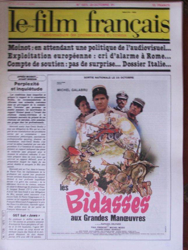 FILM FRANCAIS | LE magazine side cover Issue 1873 23 October 1981