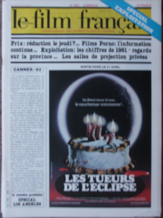 FILM FRANCAIS | LE magazine side cover Issue 1893 12 March 1982