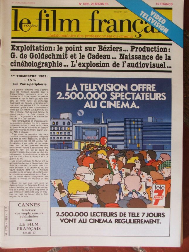 FILM FRANCAIS | LE magazine side cover Issue 1895 26 March 1982