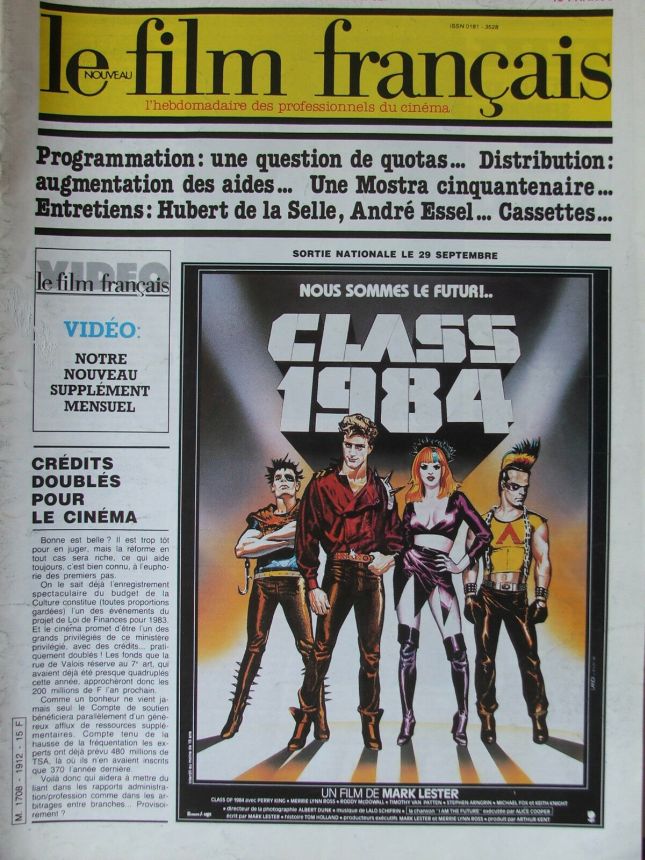 FILM FRANCAIS | LE magazine side cover Issue 1912 10 September 1982