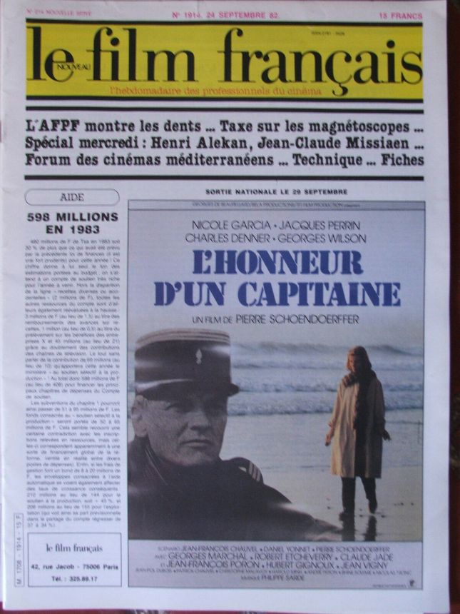 FILM FRANCAIS | LE magazine side cover Issue 1914 24 September 1982