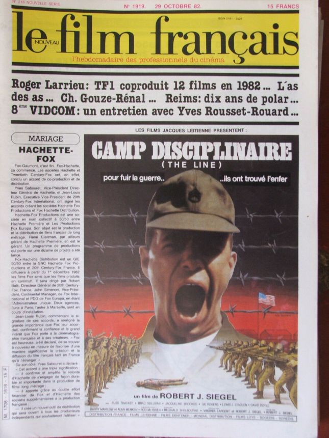 FILM FRANCAIS | LE magazine side cover Issue 1919 29 October 1982