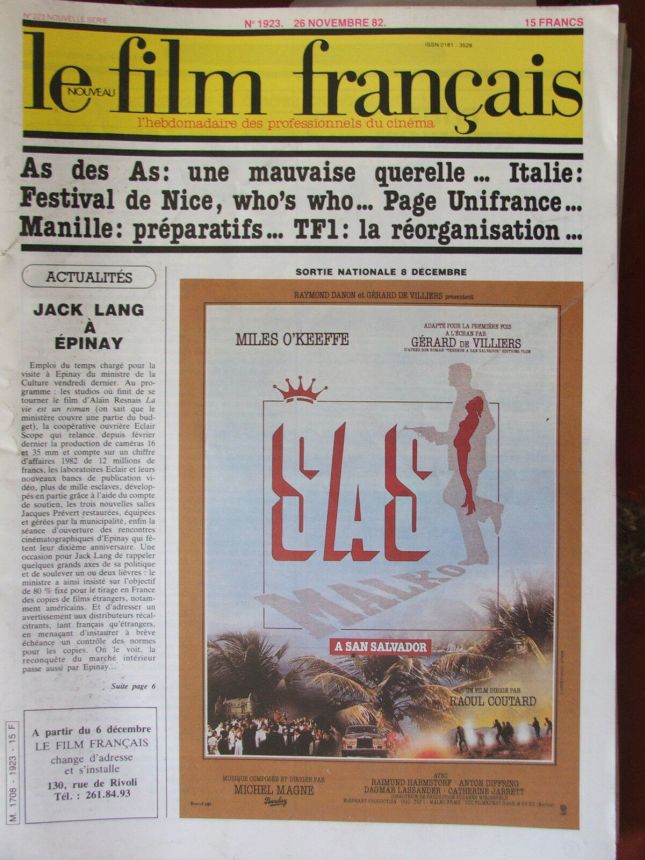 FILM FRANCAIS | LE magazine side cover Issue 1923 26 November 1982