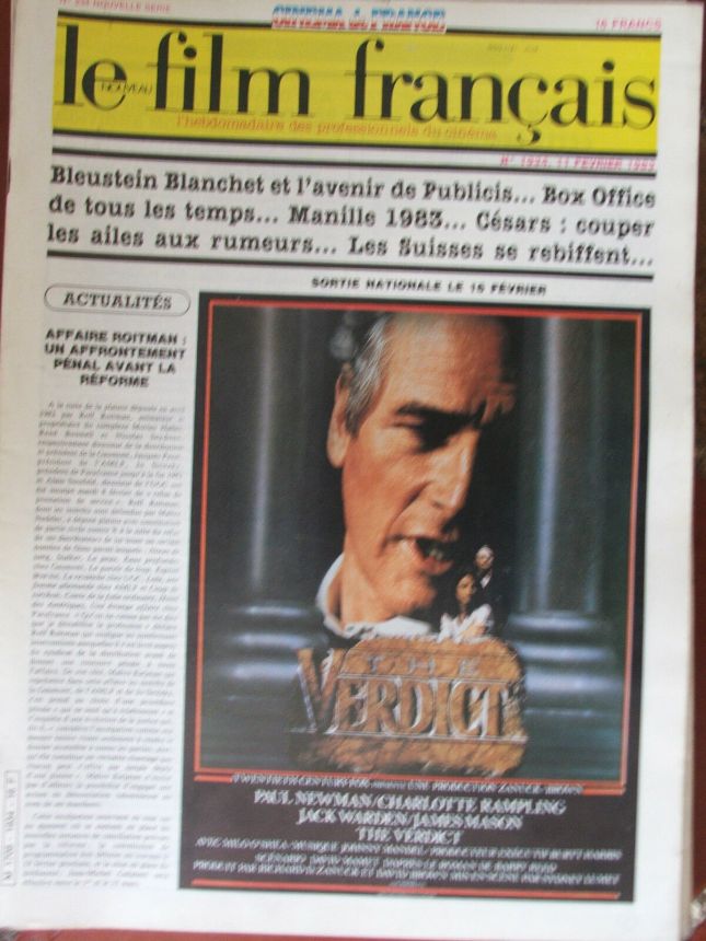 FILM FRANCAIS | LE magazine side cover Issue 1934 11 February 1983