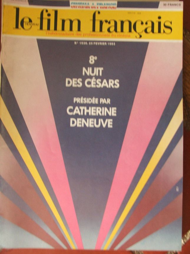 FILM FRANCAIS | LE magazine side cover Issue 1936 25 February 1983