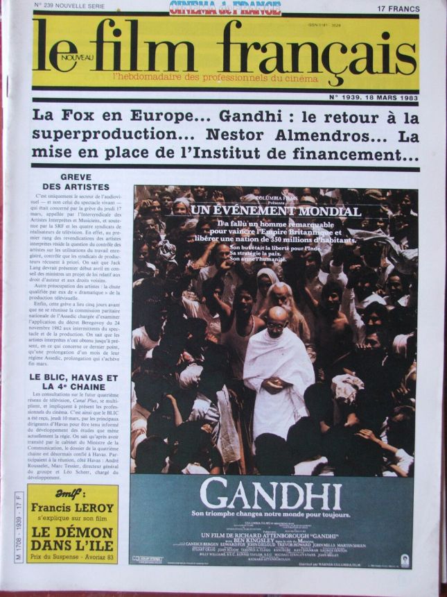 FILM FRANCAIS | LE magazine side cover Issue 1939 18 March 1983