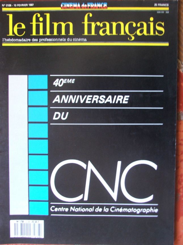 FILM FRANCAIS | LE magazine side cover Issue 2128 13 February 1987