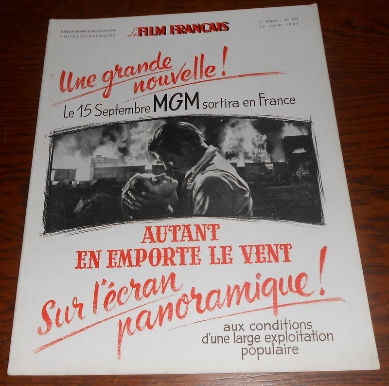 FILM FRANCAIS | LE magazine side cover Issue 522 25 June 1954