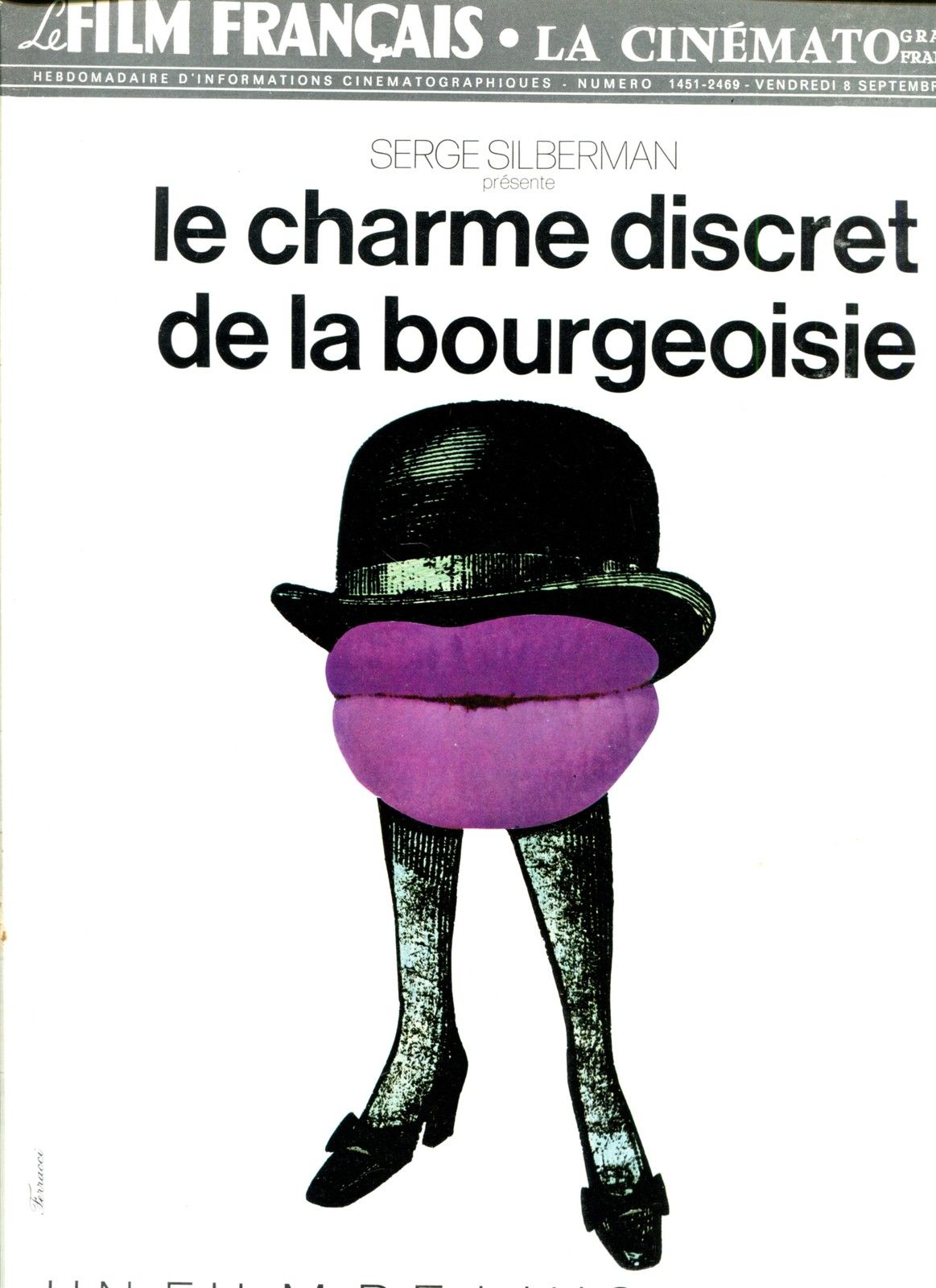 FILM FRANCAIS | LE magazine side cover Issue 1451 8 September 1972