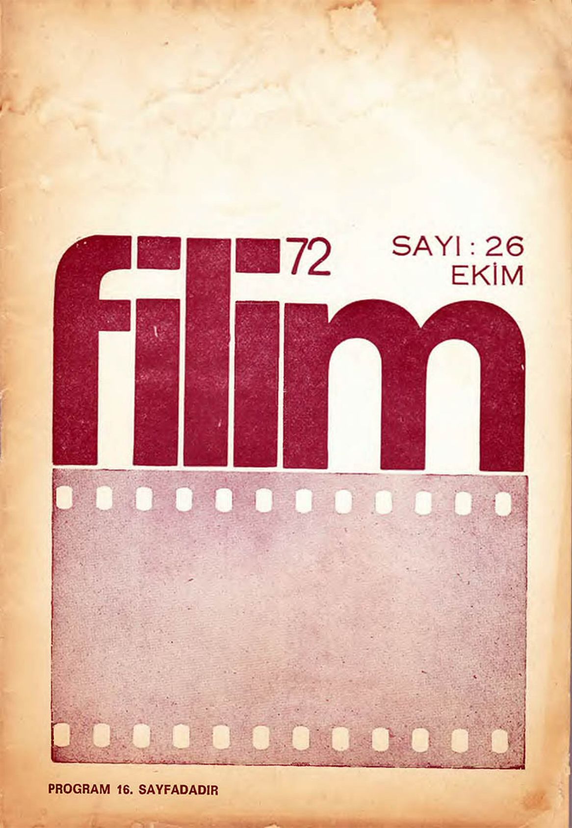 FILIM 70 magazine side cover Issue 26  October 1972