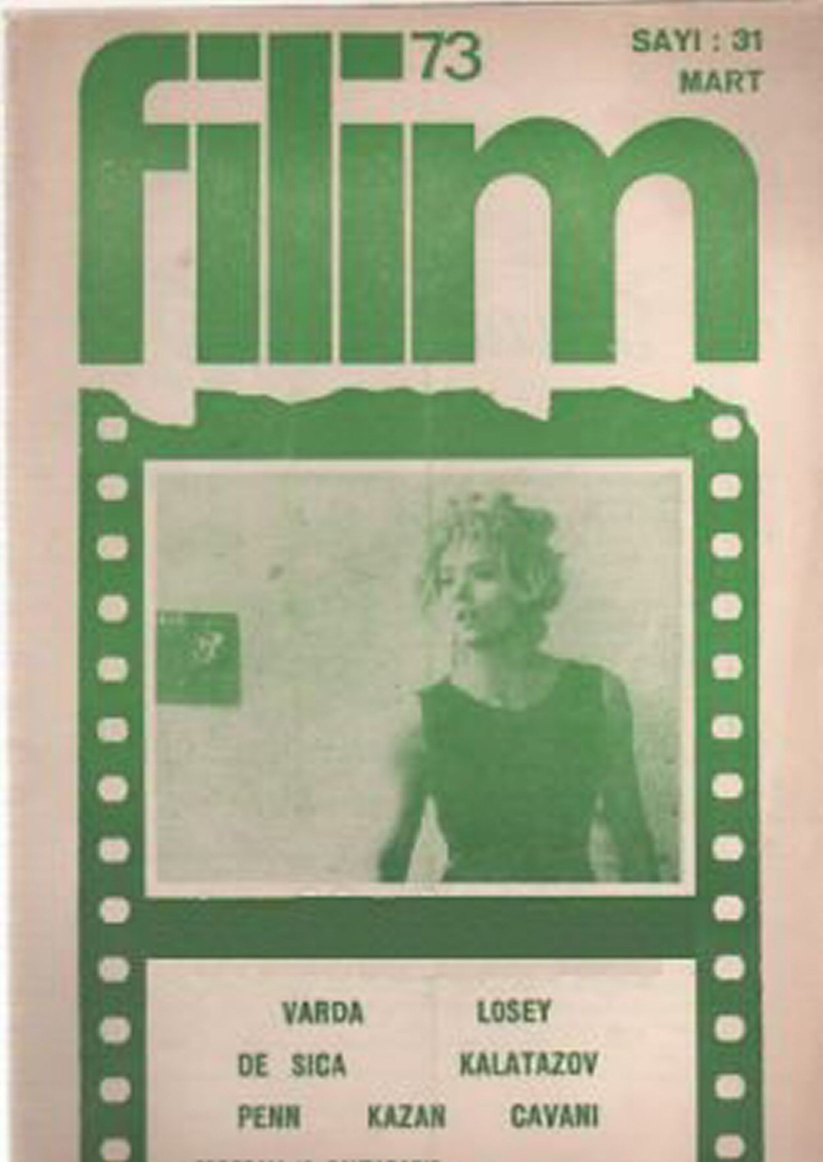 FILIM 70 magazine side cover Issue 31  March 1973