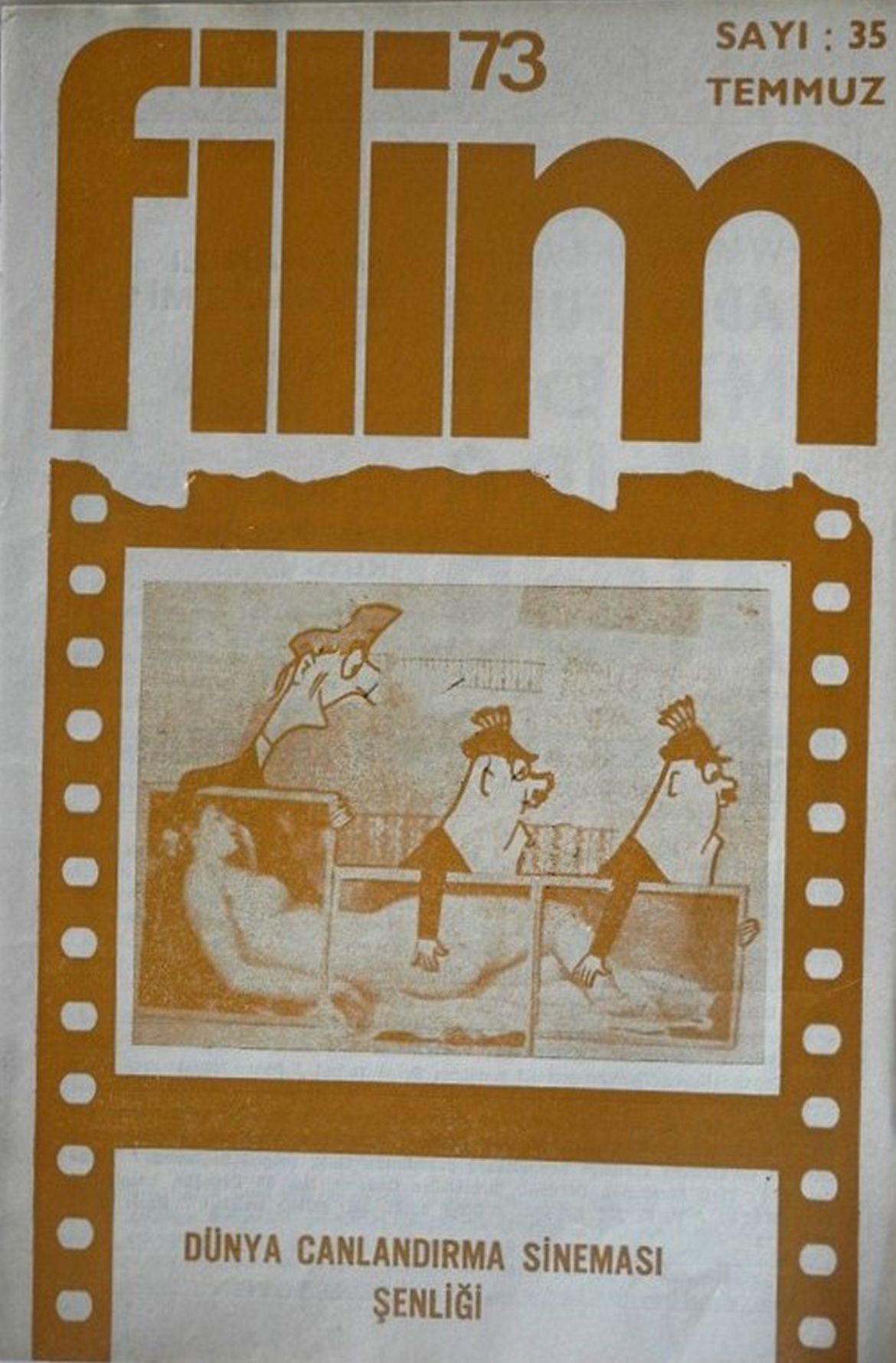 FILIM 70 magazine side cover Issue 35  July 1973