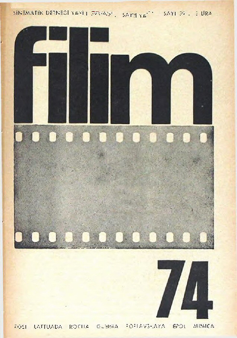 FILIM 70 magazine side cover Issue 39  January 1974