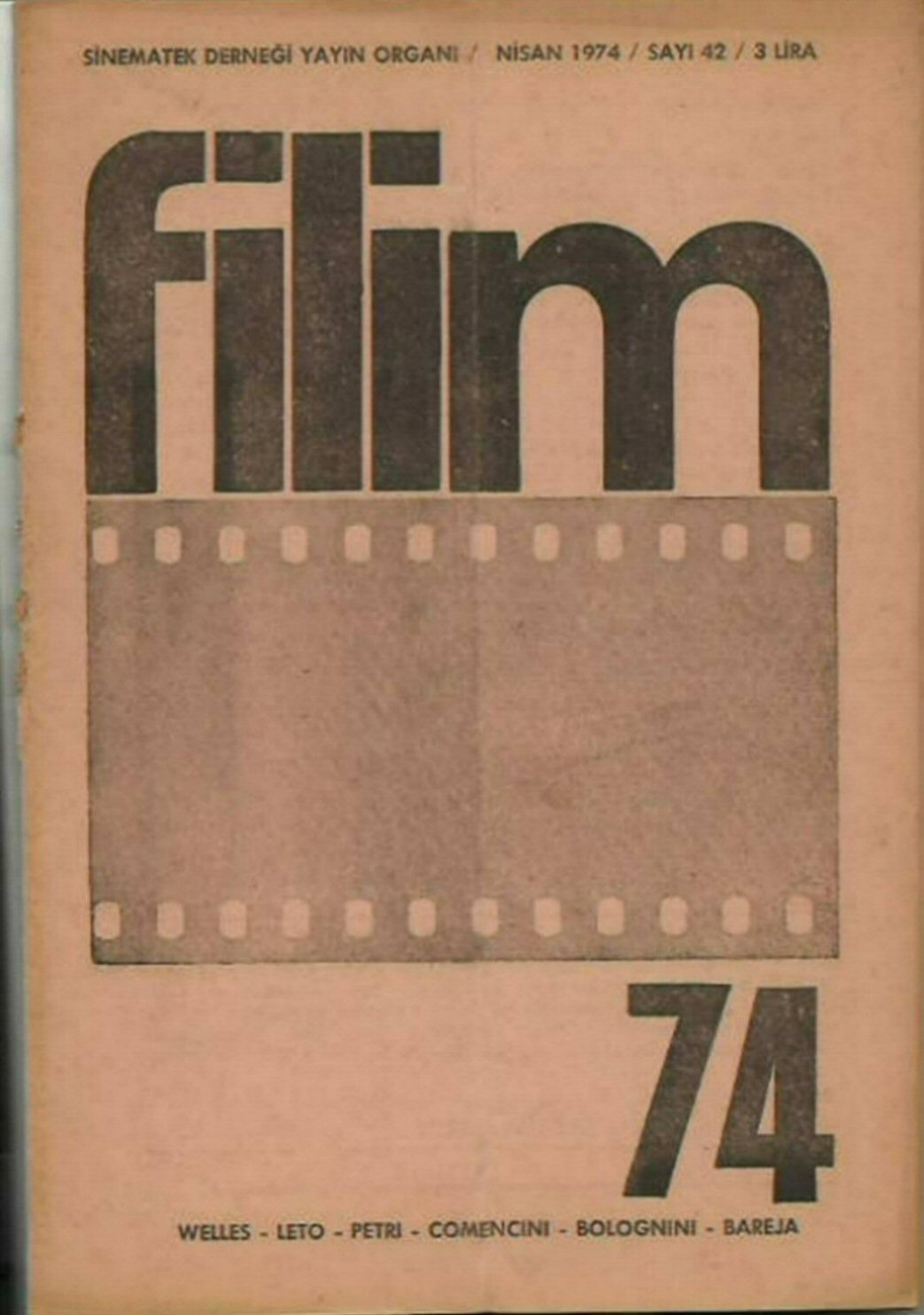 FILIM 70 magazine side cover Issue 42  April 1974