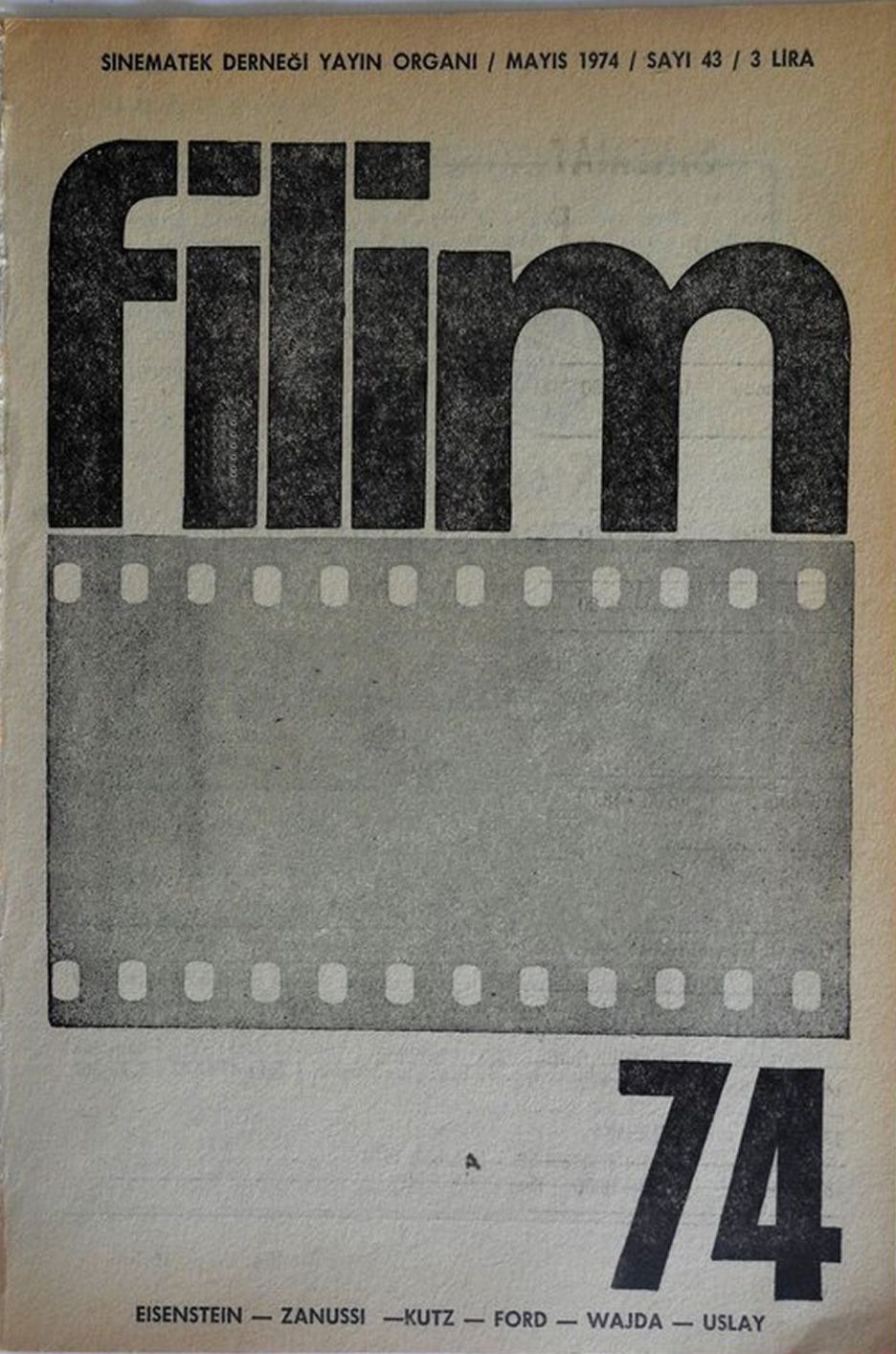 FILIM 70 magazine side cover Issue 43  May 1974