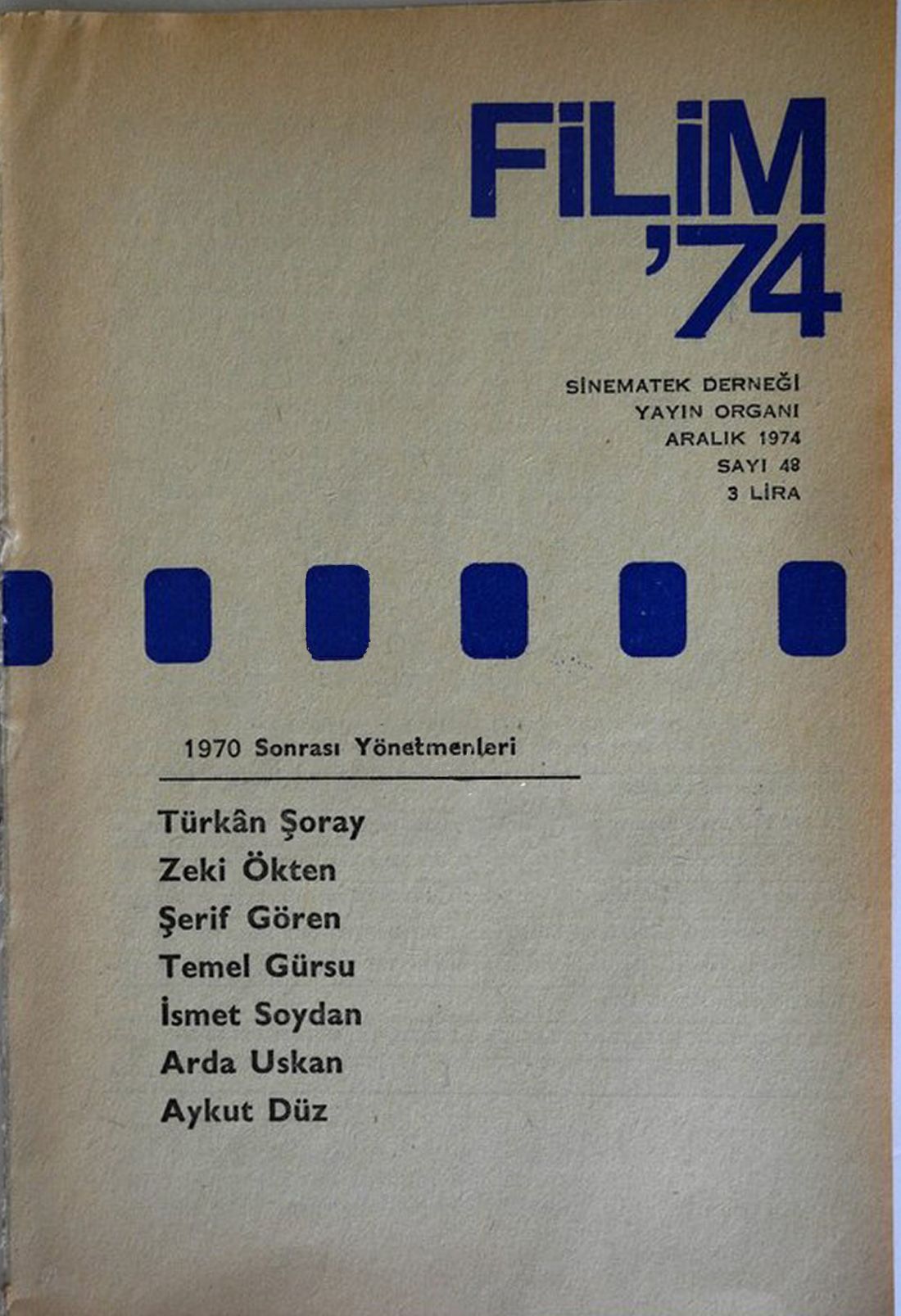 FILIM 70 magazine side cover Issue 48   1974