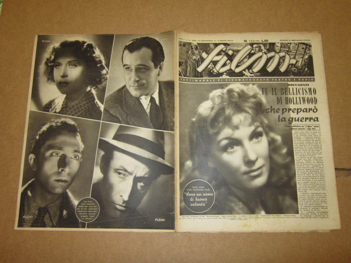 FILM (1938-50) magazine side cover Issue 20 16 May 1942