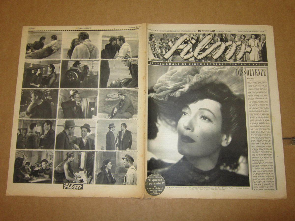 FILM (1938-50) magazine side cover Issue 51 19 December 1942