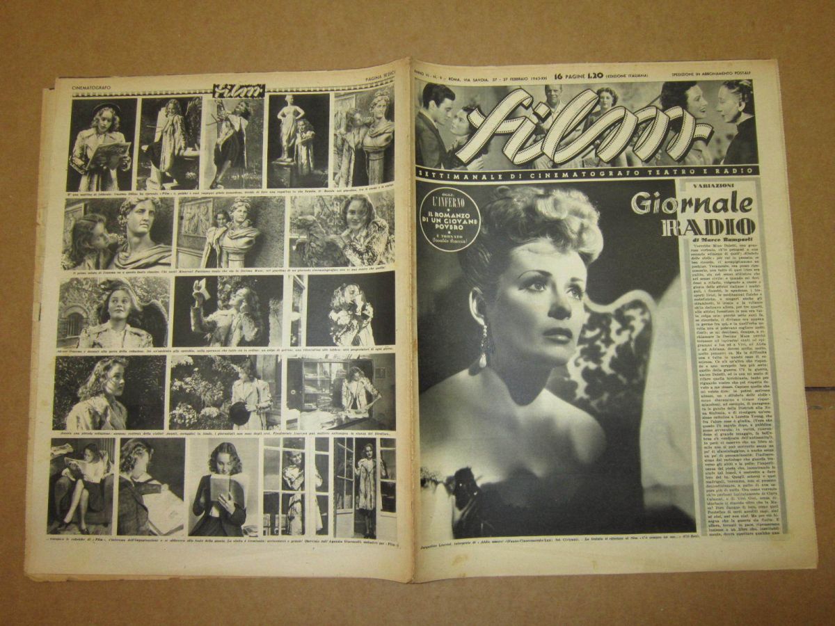 FILM (1938-50) magazine side cover Issue 9 27 February 1943