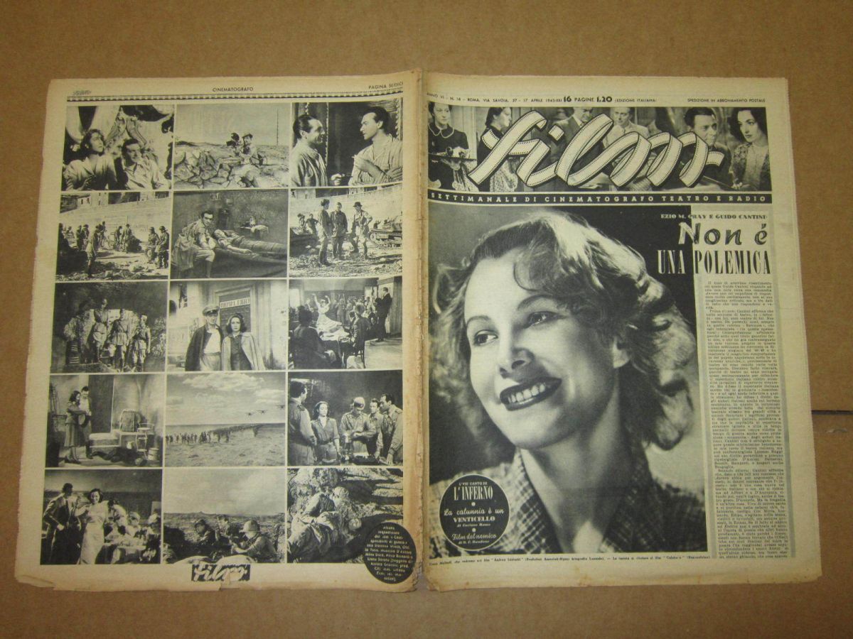 FILM (1938-50) magazine side cover Issue 16 17 April 1943