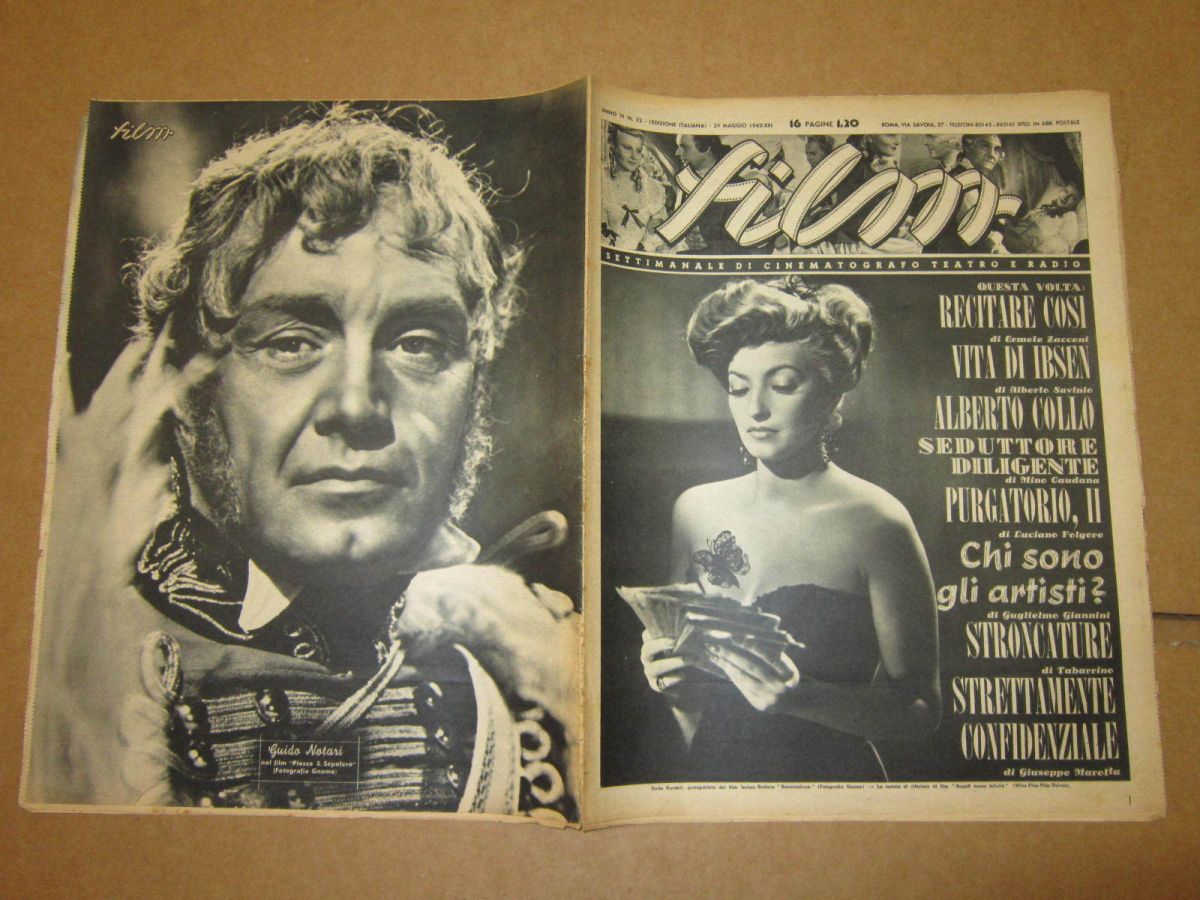 FILM (1938-50) magazine side cover Issue 22 29 May 1943