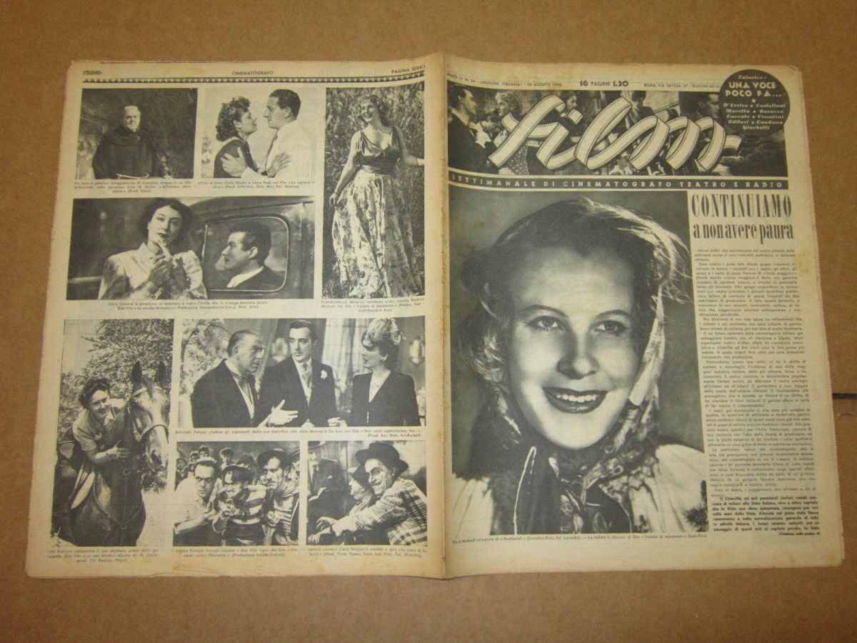 FILM (1938-50) magazine side cover Issue 34 28 August 1943