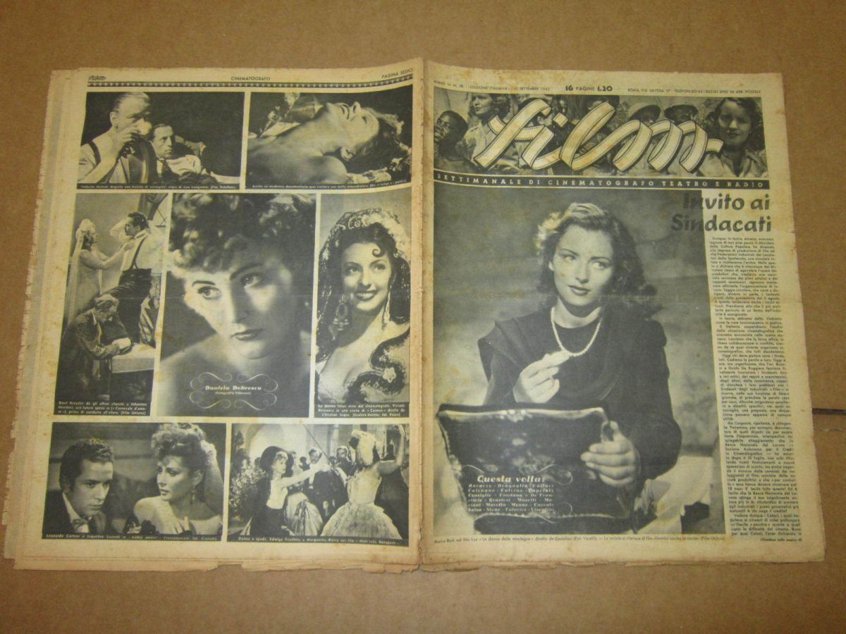 FILM (1938-50) magazine side cover Issue 36 11 September 1943