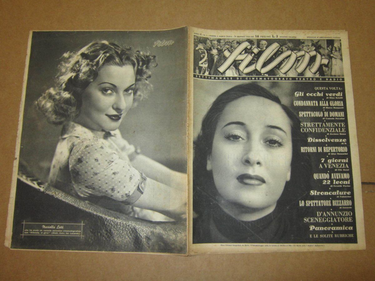 FILM (1938-50) magazine side cover Issue 1 29 January 1944