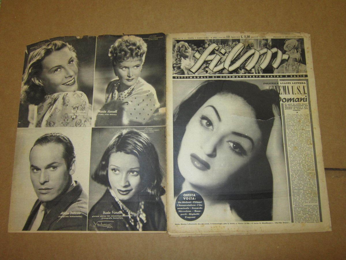 FILM (1938-50) magazine side cover Issue 11 6 April 1944