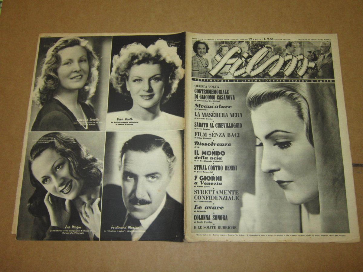 FILM (1938-50) magazine side cover Issue 15 6 May 1944