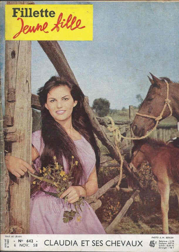 FILLETTE JEUNE FILLE magazine side cover Issue 642 6 November 1958