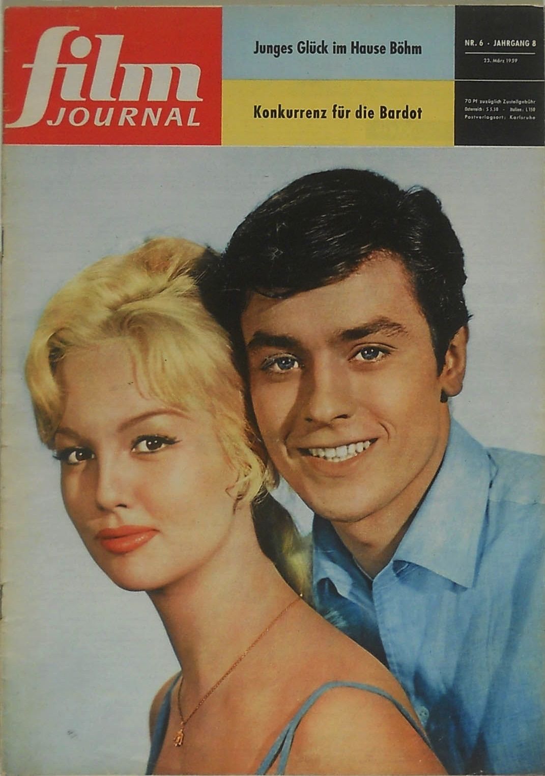 FILM JOURNAL (De) magazine side cover Issue 6 23 March 1959