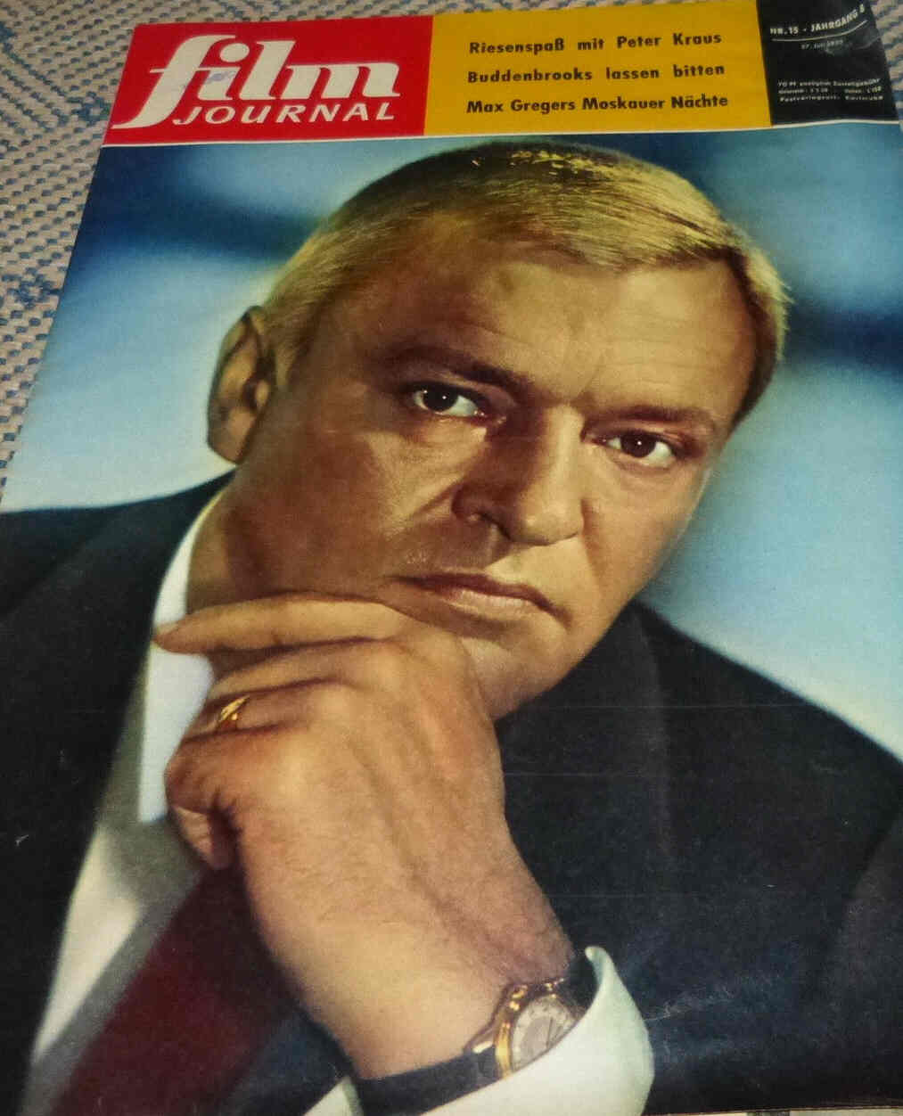 FILM JOURNAL (De) magazine side cover Issue 15 27 July 1959