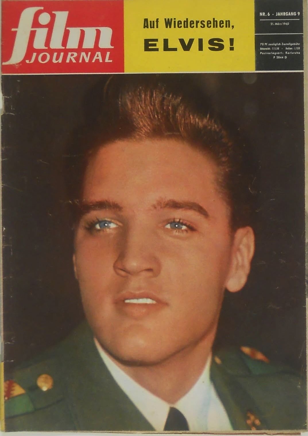 FILM JOURNAL (De) magazine side cover Issue 6 21 March 1960