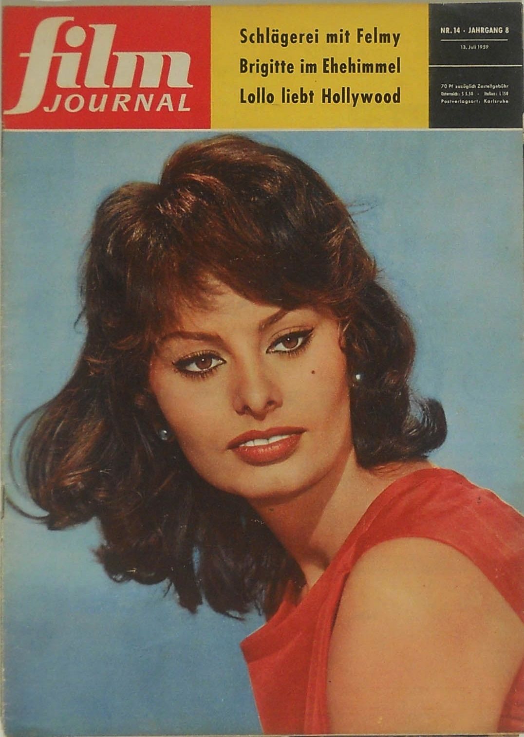 FILM JOURNAL (De) magazine side cover Issue 14 13 July 1959