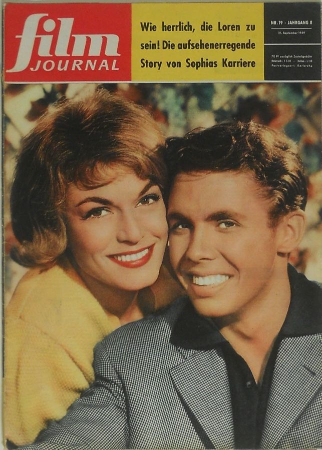 FILM JOURNAL (De) magazine side cover Issue 19 21 September 1959
