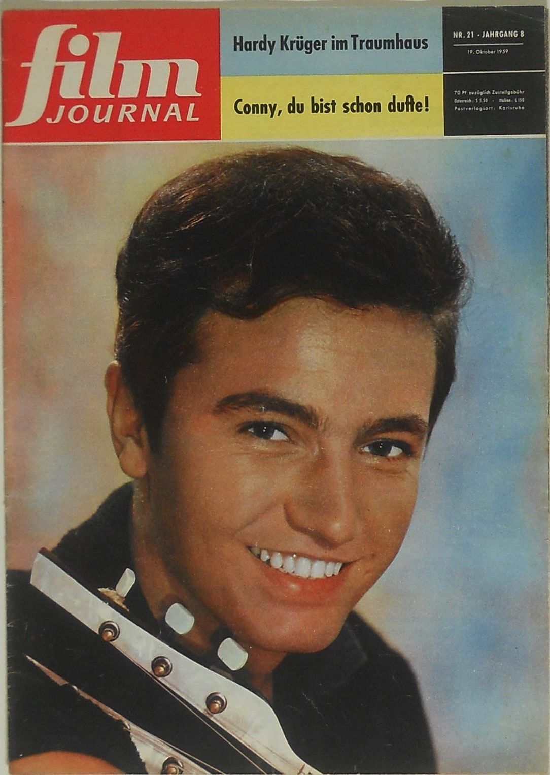 FILM JOURNAL (De) magazine side cover Issue 21 19 October 1959