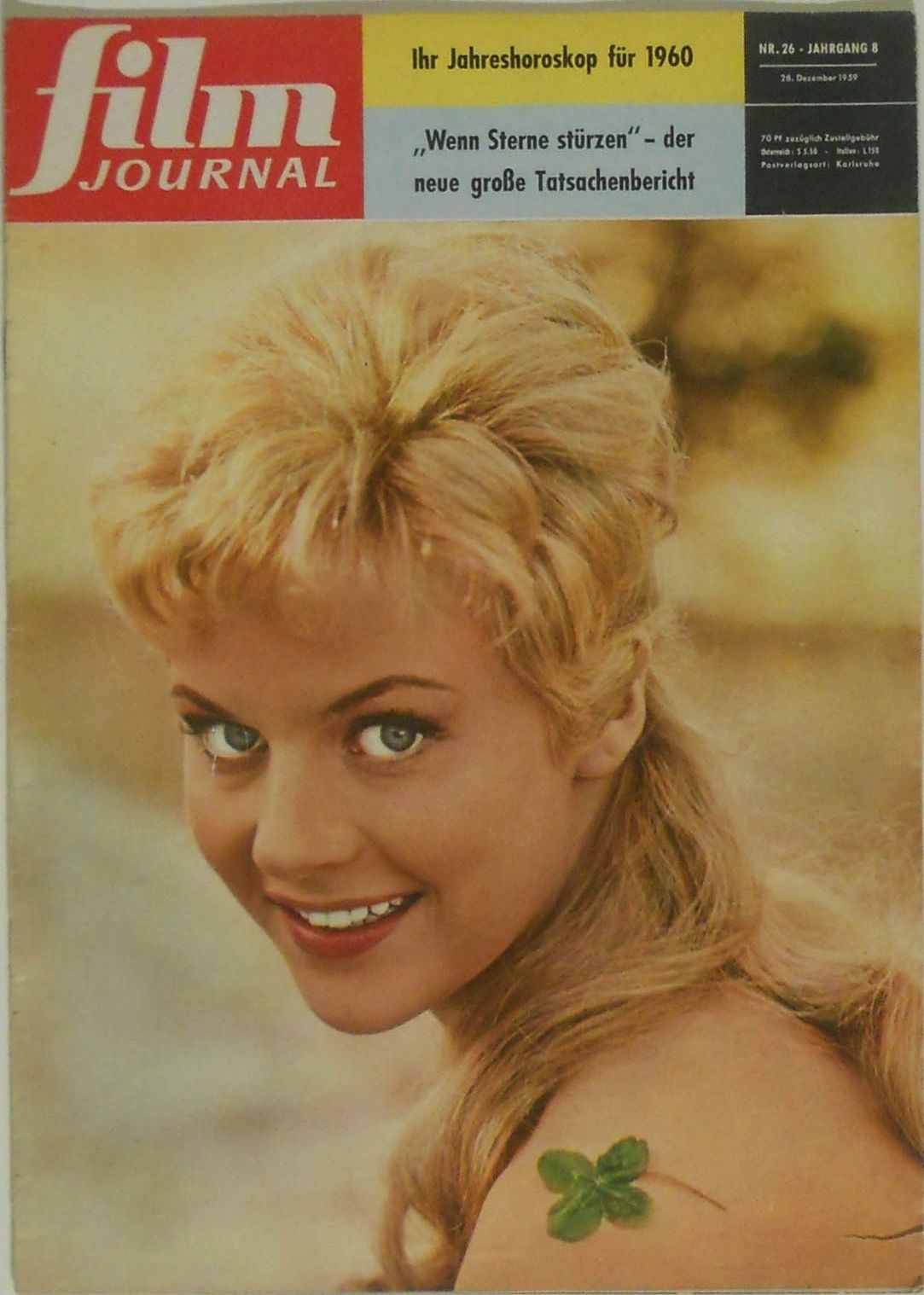 FILM JOURNAL (De) magazine side cover Issue 26 28 December 1959